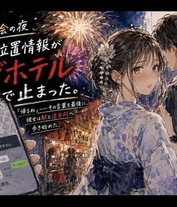 あまいろ堂【花火大会の夜、彼女の位置情報がラブホテルで止まった。】ノベル❤評価5.00
